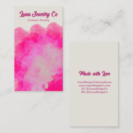 Pink Flower Burst Jewelry Craft Business Card 名刺