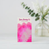Pink Flower Burst Jewelry Craft Business Card 名刺 (スタンド正面)