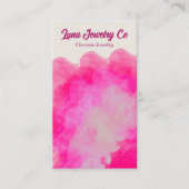 Pink Flower Burst Jewelry Craft Business Card 名刺 (正面)