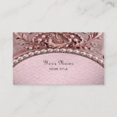 Pink Flower Business Card 名刺 (正面)