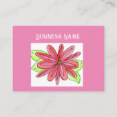 Pink Flower Business Cards 名刺 (裏面)