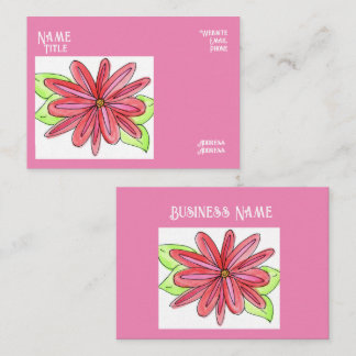 Pink Flower Business Cards 名刺