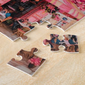 Pink Flower Café Puzzle–Blooming Paradise in Pink ジグソーパズル (側面)