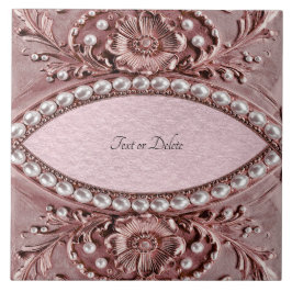 Pink Flower Ceramic Tile タイル