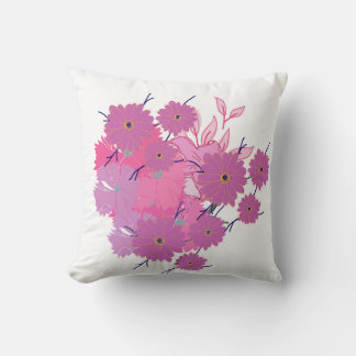 Pink Flower Couch Pillow クッション