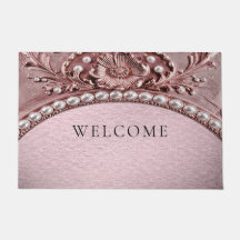 Pink Flower Doormat