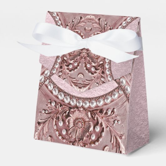 Pink Flower Favor Box フェイバーボックス (正面サイド)