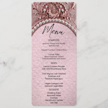 Pink Flower Floral Menu