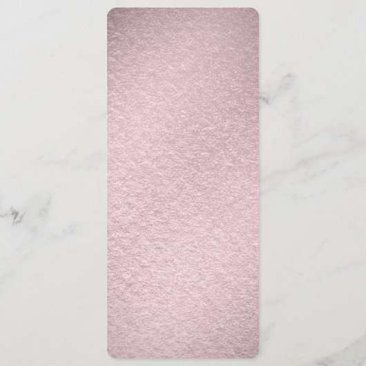 Pink Flower Floral Menu メニュー (裏面)