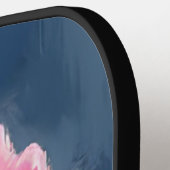 Pink Flower Floral Watercolor Painting ピックルボールラケット (左詳細)