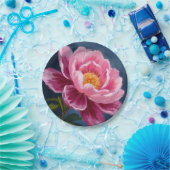 Pink Flower Floral Watercolor Painting ペーパープレート (パーティー)