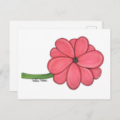 Pink Flower Full ポストカード (正面/裏面)