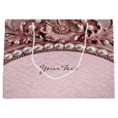 Pink Flower Gift Bag ラージペーパーバッグ (正面)