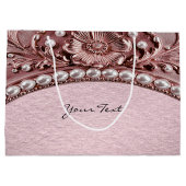 Pink Flower Gift Bag ラージペーパーバッグ (裏面)