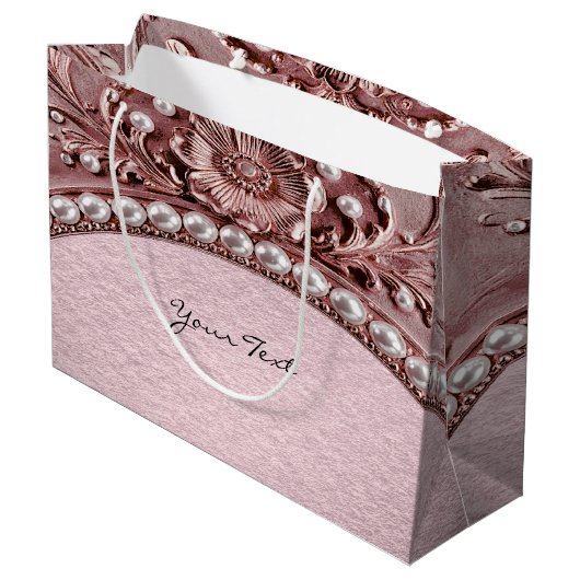Pink Flower Gift Bag ラージペーパーバッグ (裏面アングル)