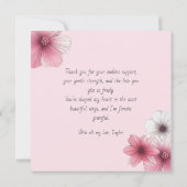 Pink Flower Heart Happy Mother’s Day 招待状 (裏面)