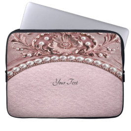 Pink Flower Laptop Sleeve ラップトップスリーブ
