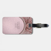 Pink Flower Luggage Tag ラゲッジタグ (裏面横)