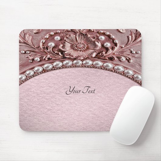 Pink Flower Mousepad マウスパッド (マウス)