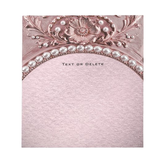 Pink Flower Notepad ノートパッド (正面)