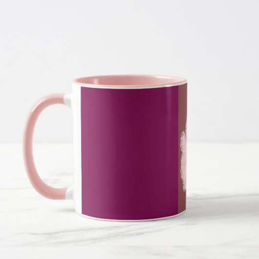 pink flower paint mug マグカップ (左)