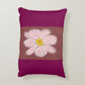 pink flower paint pillow アクセントクッション (裏面(縦))