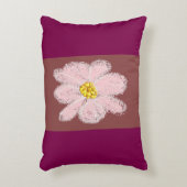 pink flower paint pillow アクセントクッション (正面(垂直))