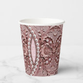 Pink Flower Paper Cups 紙コップ (裏面)
