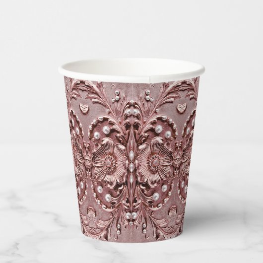 Pink Flower Paper Cups 紙コップ (右)