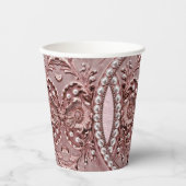Pink Flower Paper Cups 紙コップ (正面)