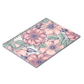 Pink Flower Pattern | Notebook Journal ノートブック (左側)