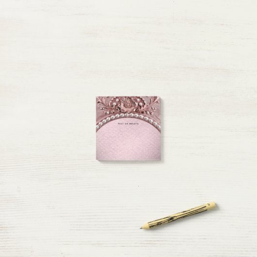 Pink Flower Post it Notes ポストイット (デスク上)