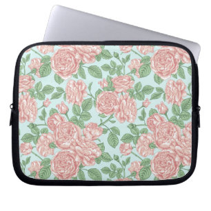 Pink Flower Rose Garden Bouquet Pattern ラップトップスリーブ