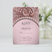 Pink Flower RSVP Card (スタンド正面)