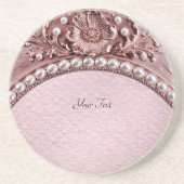 Pink Flower Sandstone Coaster コースター (正面)