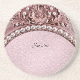 Pink Flower Sandstone Coaster コースター