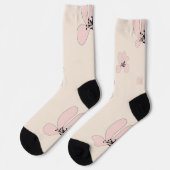 pink flower socks ソックス (左)