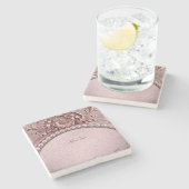 Pink Flower Stone Coaster ストーンコースター (横)