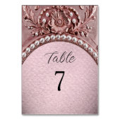 Pink Flower Table Number テーブルナンバー (裏面)
