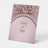 Pink Flower Tabletop Signs 台座サイン (正面)