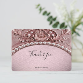 Pink Flower Thank You Card サンキューカード