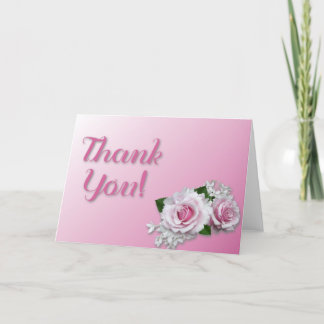Pink Flower Thank You Card サンキューカード