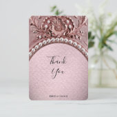 Pink Flower Thank You Card サンキューカード (スタンド正面)