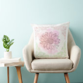 "Pink Flower Throw Pillow" クッション (椅子)