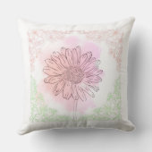 "Pink Flower Throw Pillow" クッション (裏面)