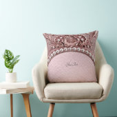 Pink Flower Throw Pillow クッション (椅子)