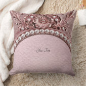 Pink Flower Throw Pillow クッション (ブランケット)