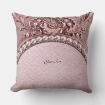 Pink Flower Throw Pillow