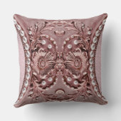 Pink Flower Throw Pillow クッション (裏面)