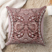 Pink Flower Throw Pillow クッション (ブランケット)